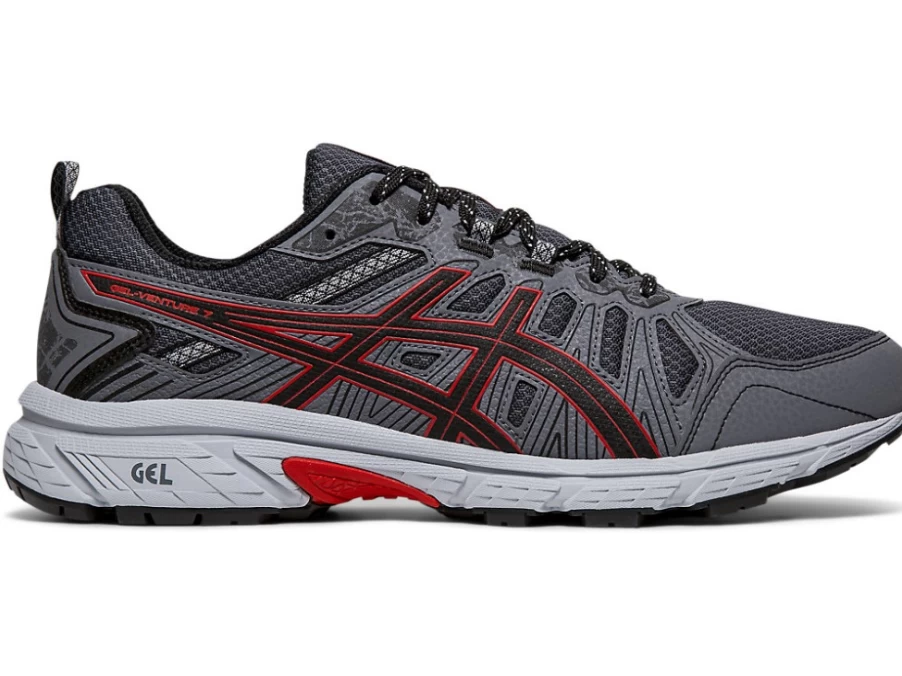 ASICS GEL-VENTURE 7 Men's Running Shoes - Black/Classic Red Trail Runners for Men