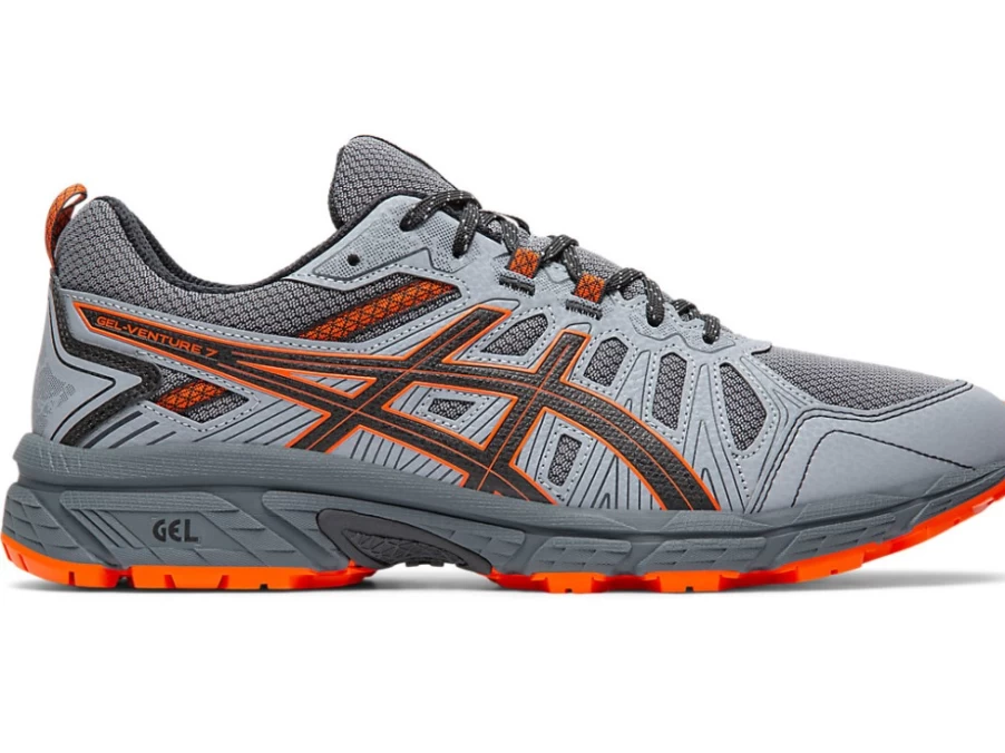 ASICS GEL-VENTURE 7 (4E) Men's Trail Running Shoes - Carrier Grey/Habanero