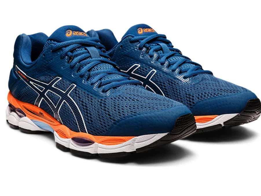 ASICS GEL-GLORIFY 4 Running Shoes for Men - Mako Blue/White - Cushioned Support & Comfort