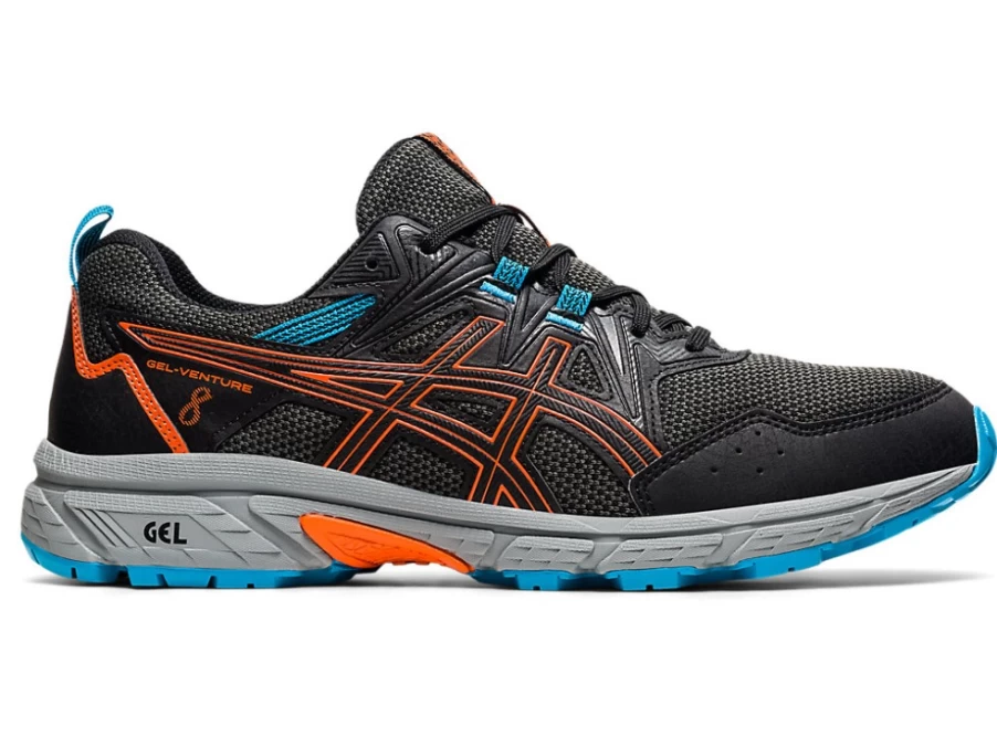 ASICS GEL-VENTURE 8 Men's Trail Running Shoes - Black/Marigold Orange