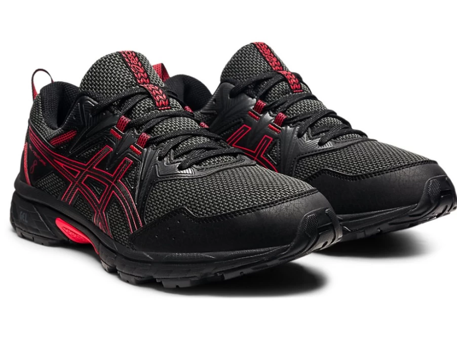 ASICS GEL-VENTURE 8 Men's Running Shoes - Black/Electric Red Trail Runners for Men