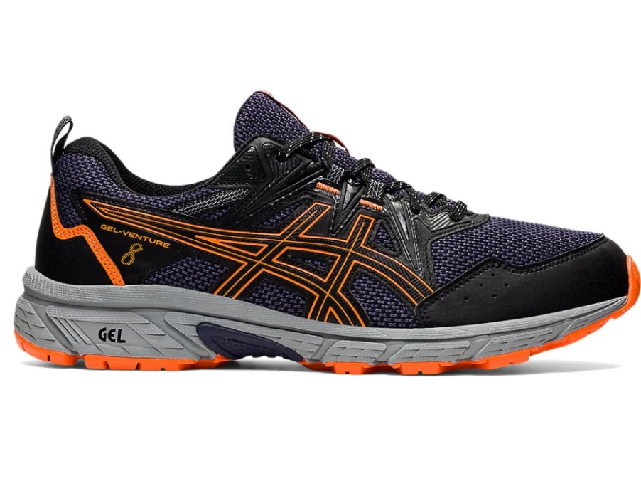 ASICS Men's GEL-VENTURE 8 Running Shoes - Black/Shocking Orange