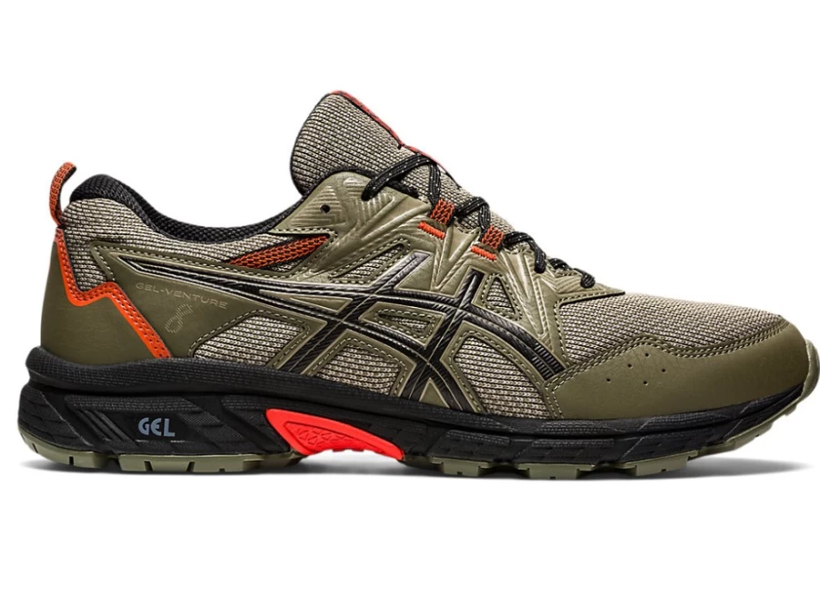 ASICS Men's GEL-VENTURE 8 Running Shoes in Mantle Green/Black - Trail & Road Sneakers