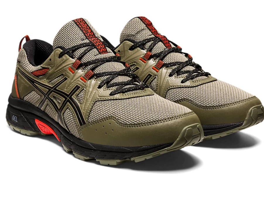 ASICS Men's GEL-VENTURE 8 Running Shoes in Mantle Green/Black - Trail & Road Sneakers