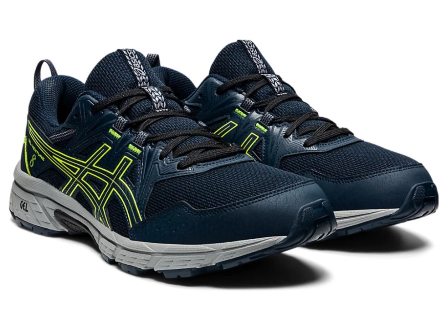 ASICS Men's GEL-VENTURE 8 Running Shoes in French Blue/Hazard Green