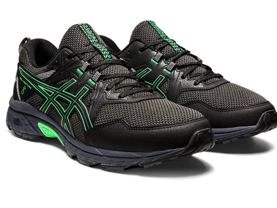 ASICS GEL-VENTURE 8 Men's Running Shoes - Black/New Leaf Trail Sneakers for Men