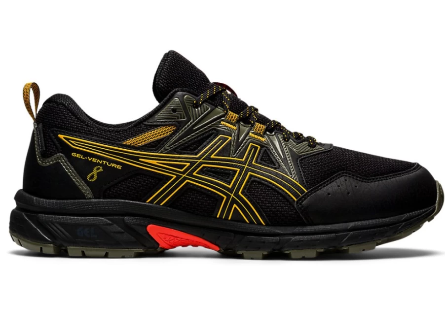 ASICS GEL-VENTURE 8 Waterproof Trail Running Shoes for Men - Black/Amber