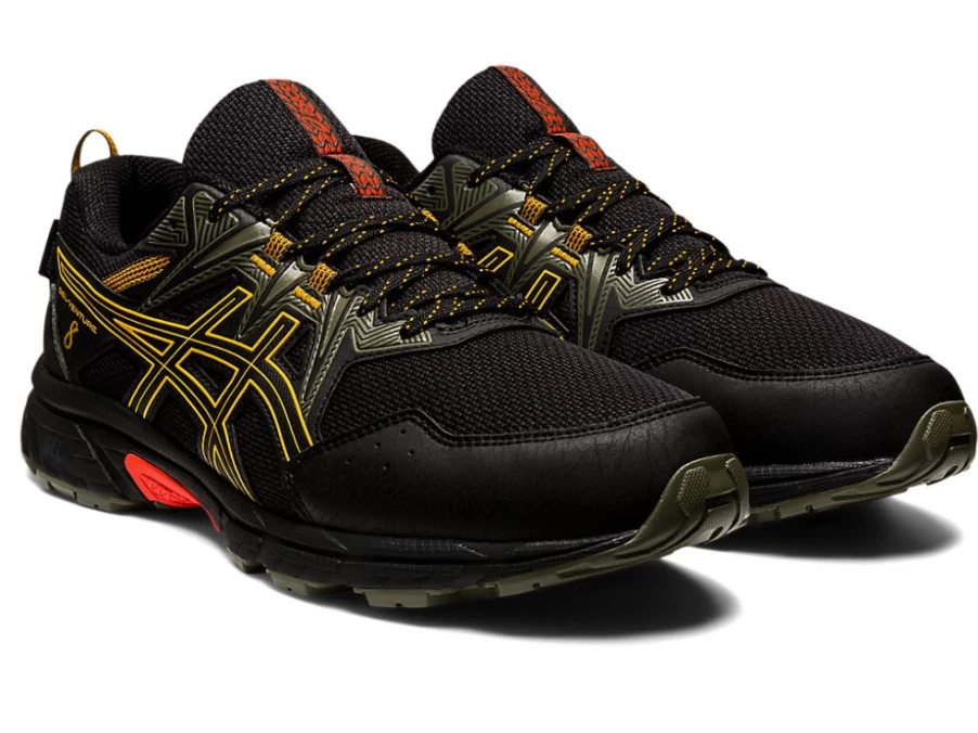 ASICS GEL-VENTURE 8 Waterproof Trail Running Shoes for Men - Black/Amber