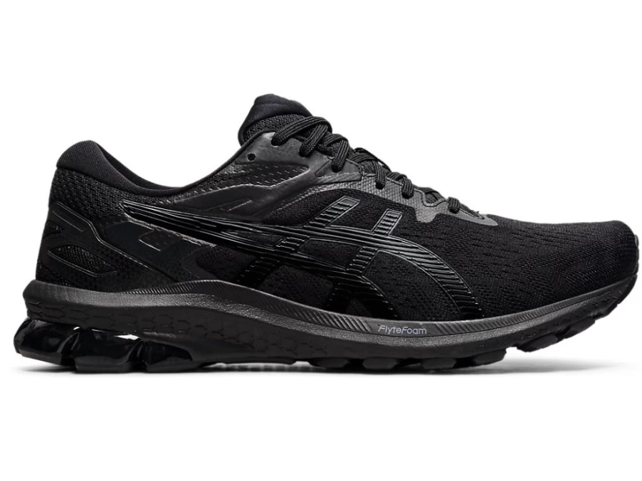 ASICS GT-1000 10 (4E) Running Shoes for Men - Black/Black - Wide Width Stability Trainers