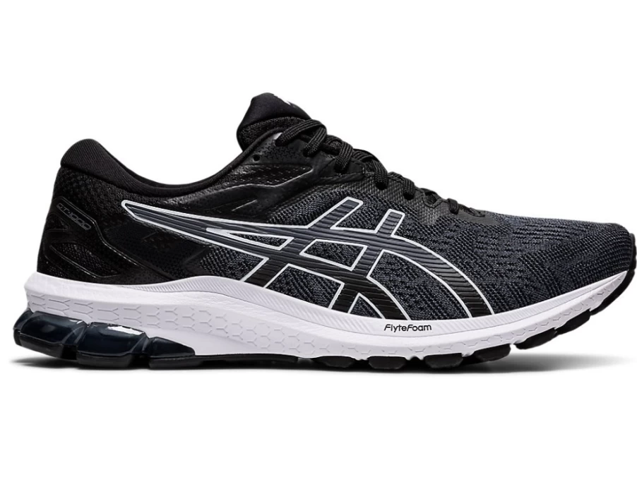 ASICS GT-1000 10 Running Shoes for Men - Black/White | Stability & Cushioning