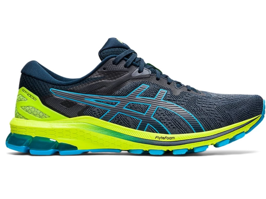 ASICS GT-1000 10 Men's Running Shoes in French Blue/Digital Aqua - Lightweight Support for Road Training