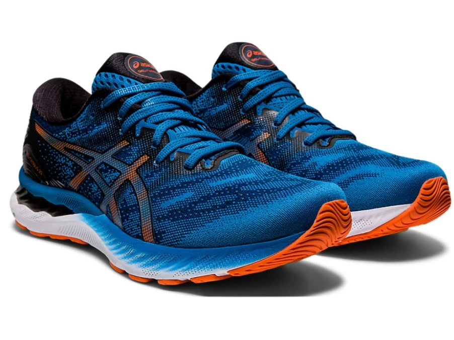 ASICS Men's GEL-NIMBUS 23 Running Shoes - Reborn Blue/Black - Premium Cushioning for Comfort & Support