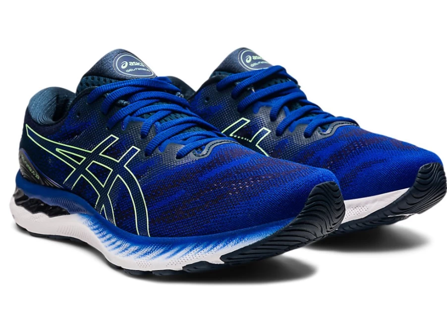 ASICS Men's GEL-NIMBUS 23 Running Shoes - Monaco Blue/Bright Lime