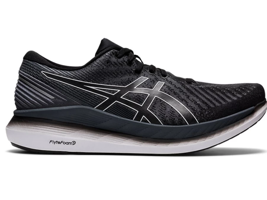 ASICS Men's GLIDERIDE 2 Running Shoes - Black/Carrier Grey - Long-Distance Comfort & Support