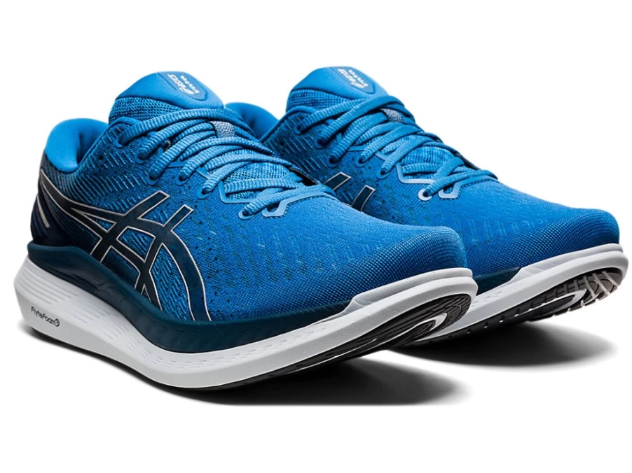 ASICS Men's GLIDERIDE 2 Running Shoes - Reborn Blue/Black - Long-Distance Comfort & Energy Return