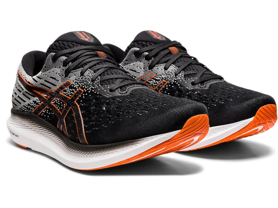 ASICS EVORIDE 2 Men's Running Shoes - Black/Marigold Orange Lightweight Performance Trainers