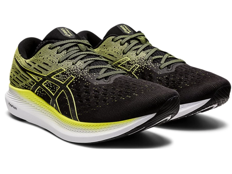 ASICS EVORIDE 2 Men's Running Shoes - Black/Glow Yellow - Lightweight Performance Trainers