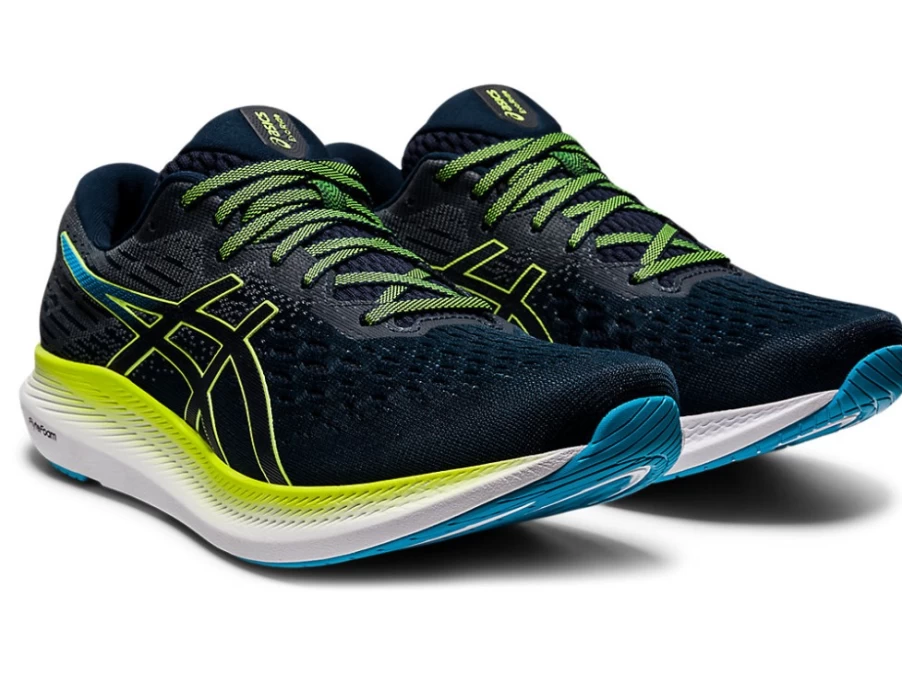 ASICS EVORIDE 2 Men's Running Shoes - French Blue/Hazard Green - Lightweight Performance Trainers