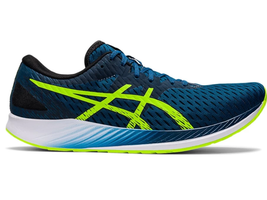 ASICS Men's HYPER SPEED Running Shoes in Mako Blue/Hazard Green - Lightweight & High Performance