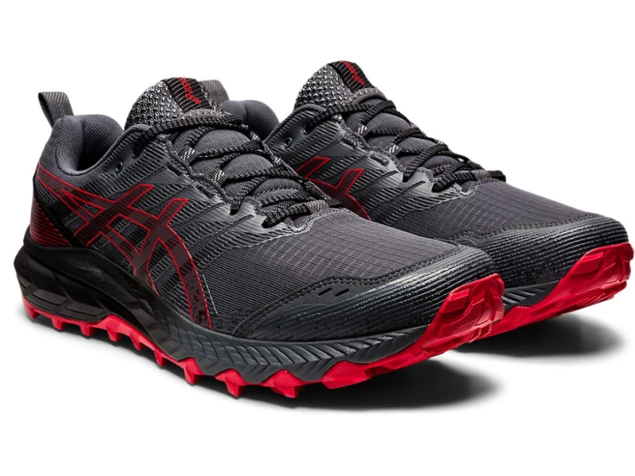 ASICS GEL-TRABUCO 9 Men's Trail Running Shoes - Carrier Grey/Electric Red
