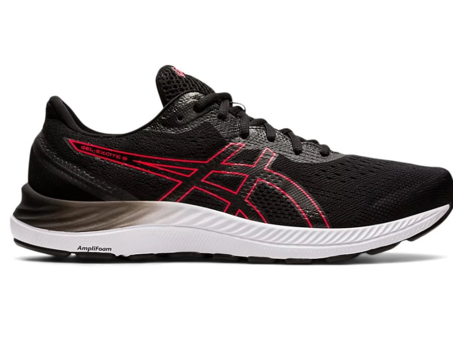 ASICS GEL-EXCITE 8 Men's Running Shoes - Black/Electric Red