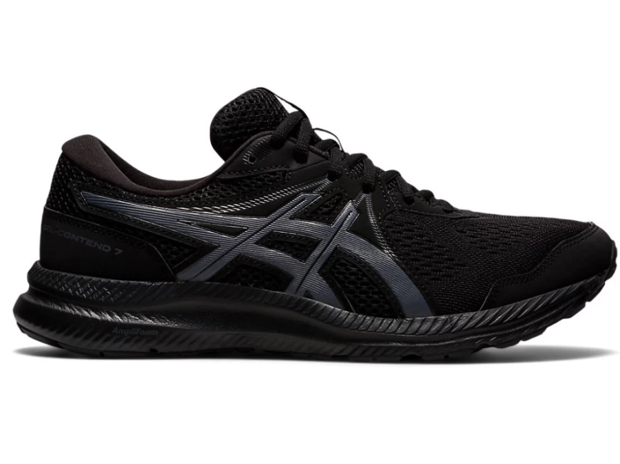 ASICS Men's GEL-CONTEND 7 Running Shoes - Black/Carrier Grey (4E Wide Width)