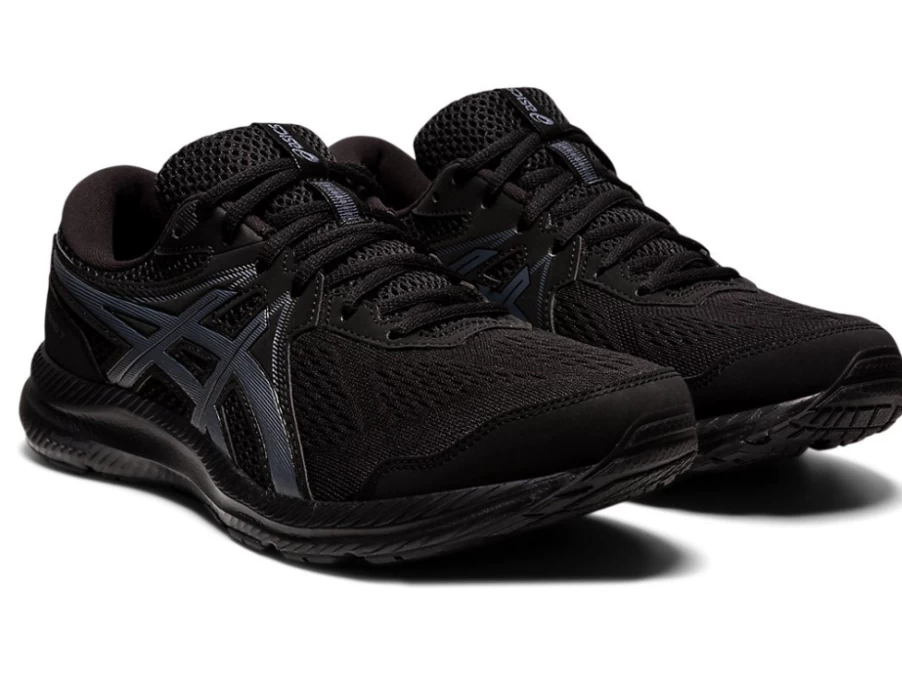 ASICS Men's GEL-CONTEND 7 Running Shoes - Black/Carrier Grey (4E Wide Width)
