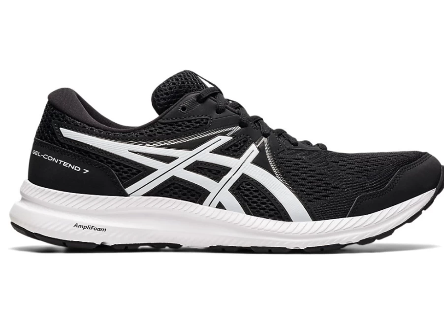 ASICS GEL-CONTEND 7 Men's Running Shoes - Black/White | Cushioned Support for Comfort & Performance