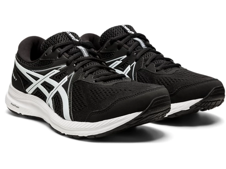 ASICS GEL-CONTEND 7 Men's Running Shoes - Black/White | Cushioned Support for Comfort & Performance