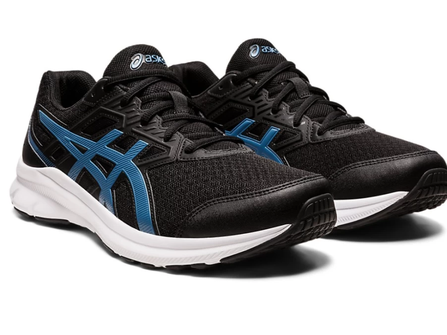 ASICS JOLT 3 (4E) Men's Running Shoes - Black/Azure - Wide Width Athletic Sneakers