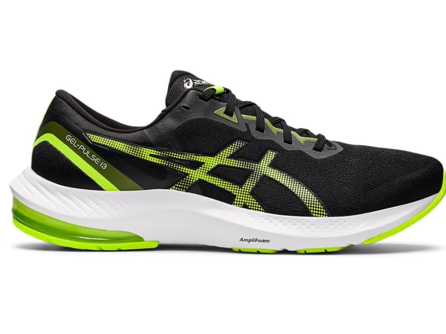 ASICS Men's GEL-PULSE 13 Running Shoes - Black/Hazard Green
