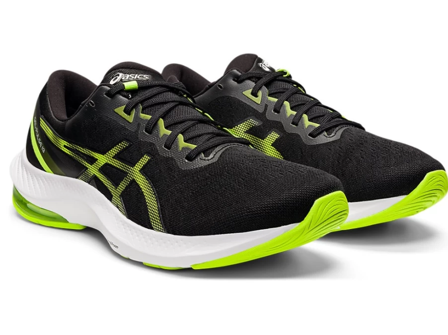 ASICS Men's GEL-PULSE 13 Running Shoes - Black/Hazard Green