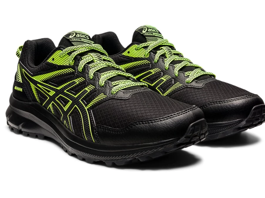 ASICS Men's TRAIL SCOUT 2 Trail Running Shoes - Black/Hazard Green