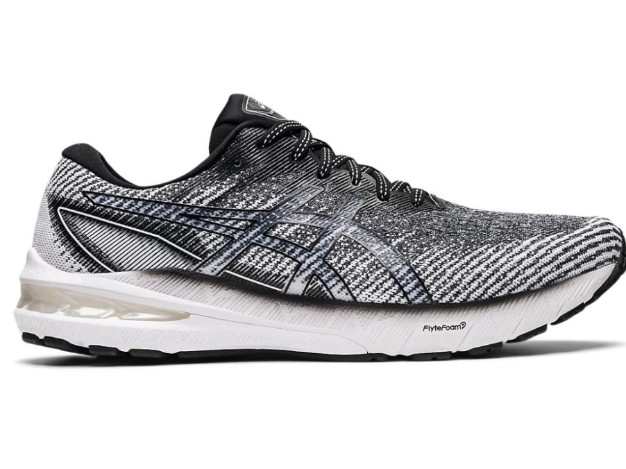 ASICS GT-2000 10 White/Black Running Shoes for Men - Stability & Cushioning