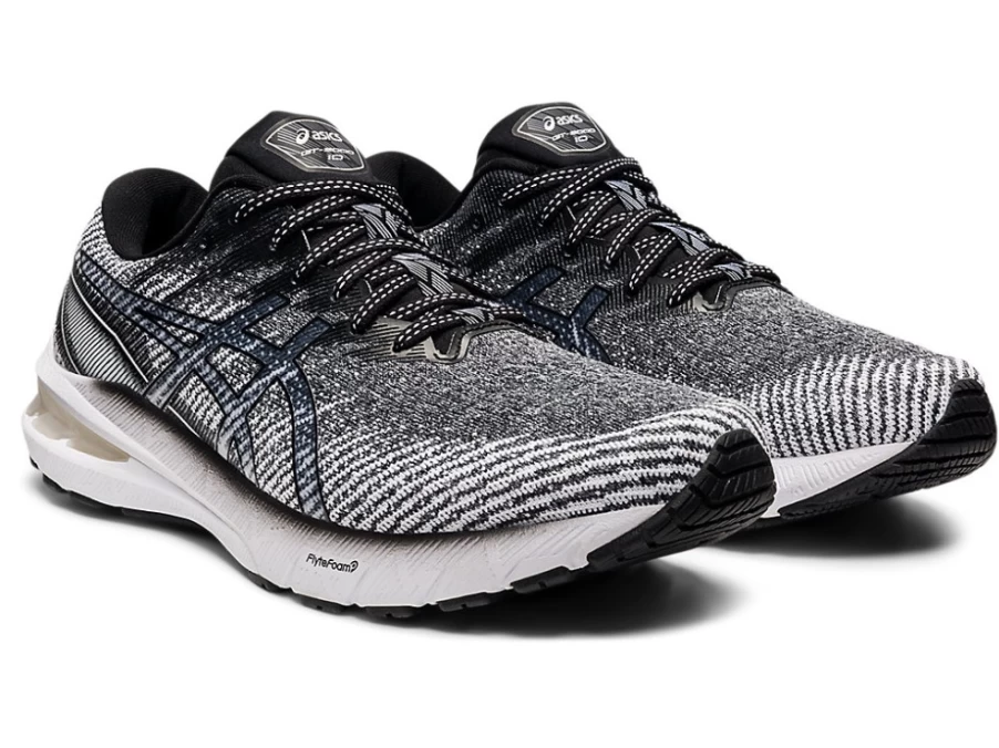 ASICS GT-2000 10 White/Black Running Shoes for Men - Stability & Cushioning