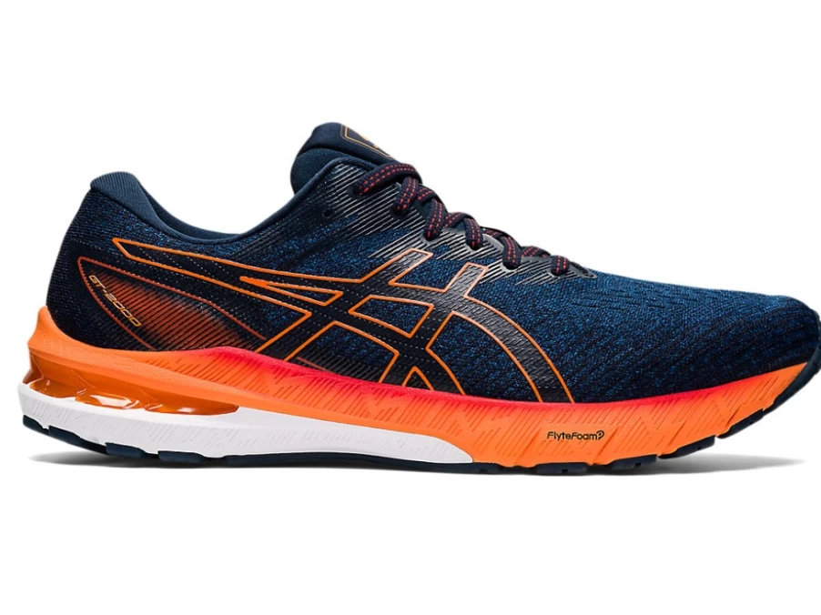 ASICS GT-2000 10 Running Shoes for Men - Mako Blue/Shocking Orange