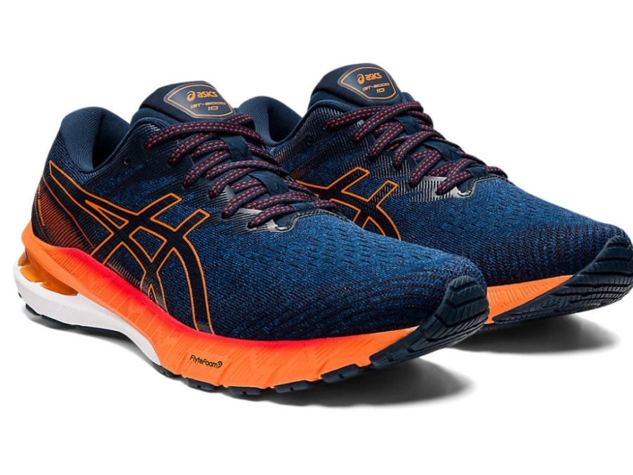 ASICS GT-2000 10 Running Shoes for Men - Mako Blue/Shocking Orange
