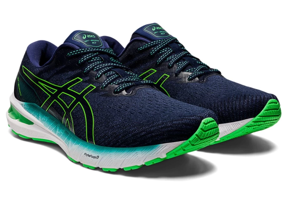 ASICS GT-2000 10 WIDE Running Shoes for Men - Deep Ocean/New Leaf
