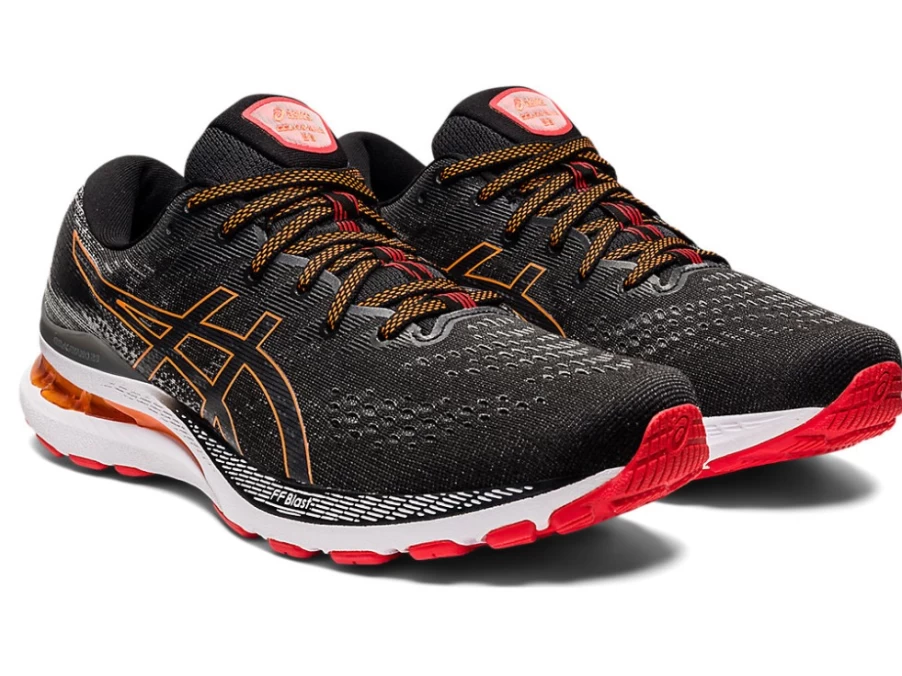 ASICS GEL-KAYANO 28 Men's Running Shoes - Black/Clay Grey