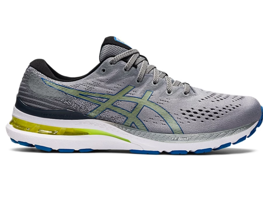 ASICS GEL-KAYANO 28 Men's Running Shoes - Sheet Rock/Hazard Green - Stability & Cushioning