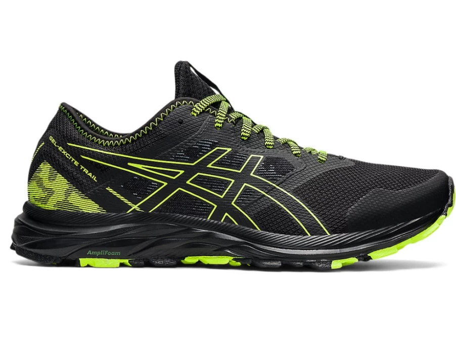 ASICS Men's GEL-EXCITE TRAIL Running Shoes - Black/Hazard Green