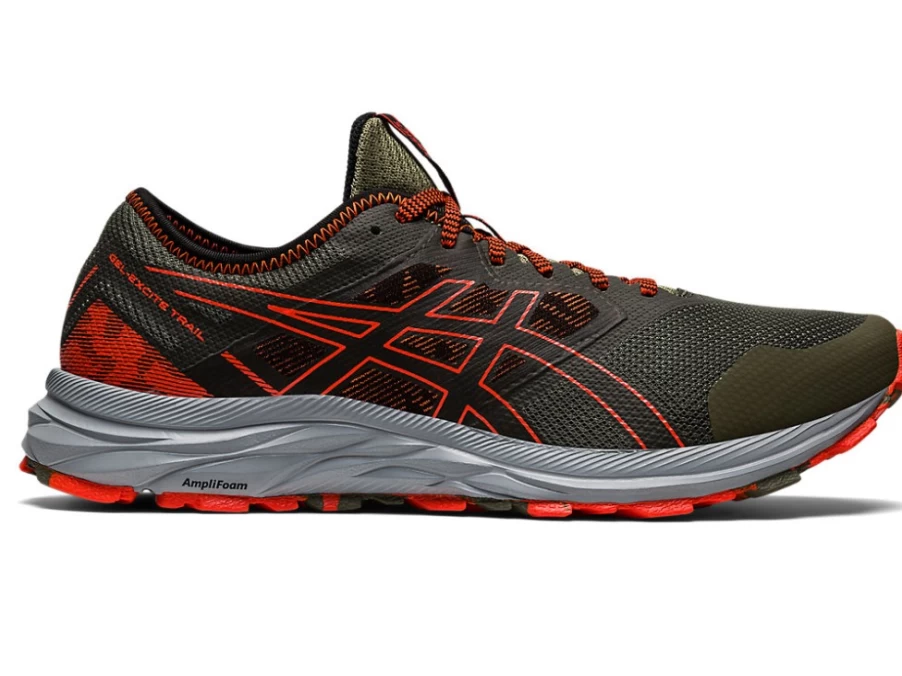 ASICS GEL-EXCITE TRAIL Men's Running Shoes - Mantle Green/Cherry Tomato