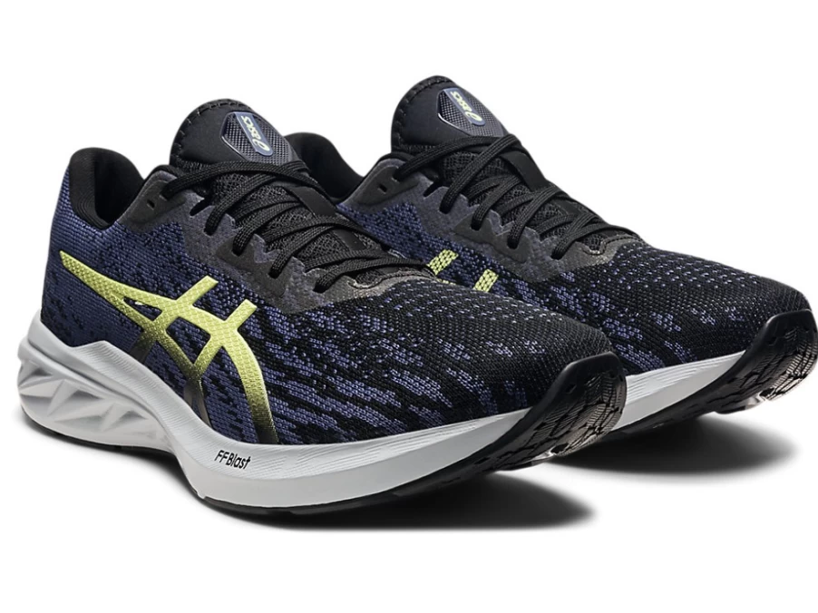 ASICS Men's DYNABLAST 2 Running Shoes - Black/Glow Yellow