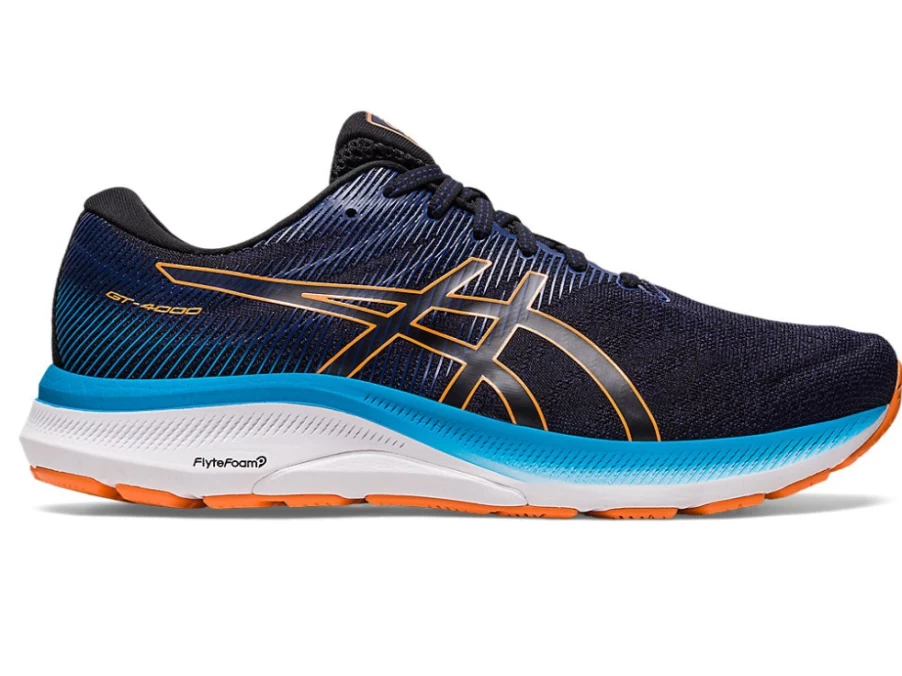 ASICS GT-4000 3 (2E) Men's Running Shoes - Black/Sun Peach Wide Width