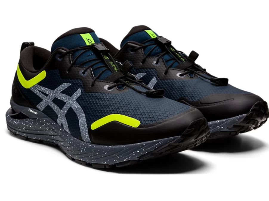 ASICS Men's GEL-CUMULUS 23 Running Shoes in French Blue/Safety Yellow - AWL Cushioned Sneakers
