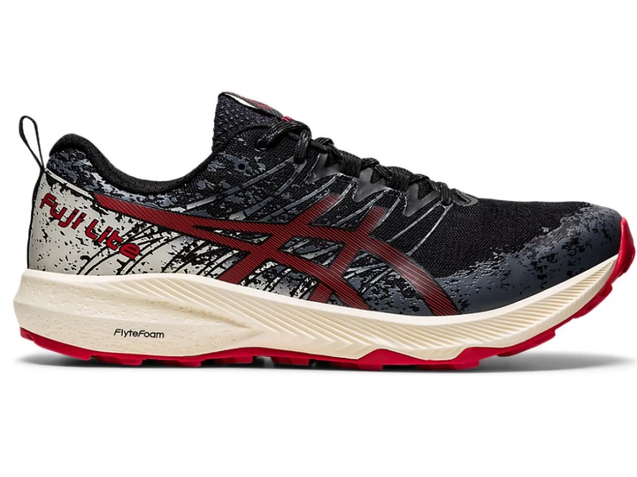 ASICS FUJI LITE 2 Men's Trail Running Shoes - Black/Electric Red