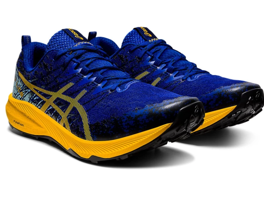 ASICS FUJI LITE 2 Men's Trail Running Shoes - Monaco Blue/Sunflower