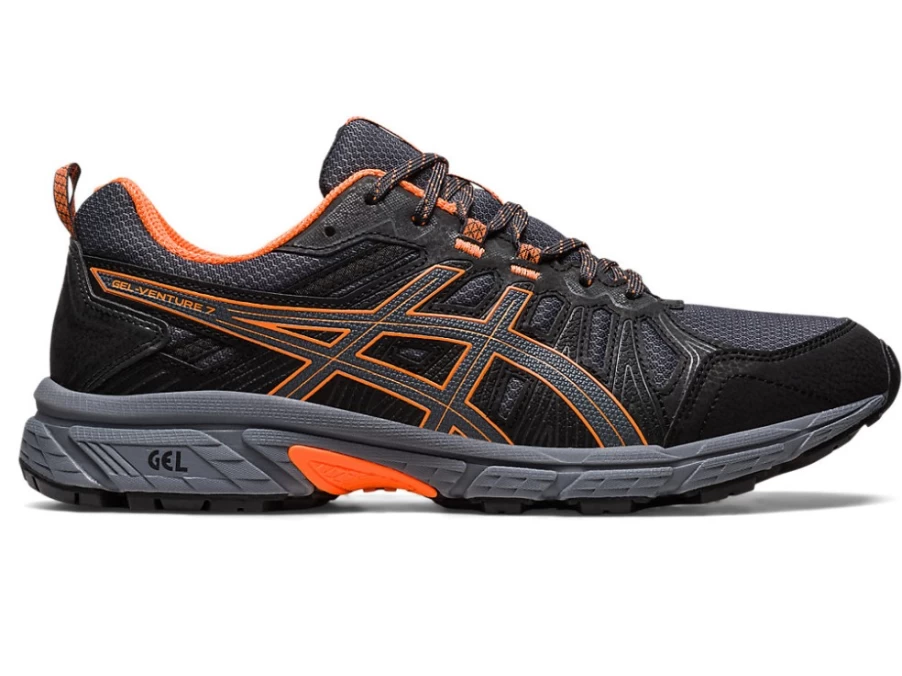 ASICS Men's GEL-Venture 7 Trail Running Shoes - Graphite Grey/Shocking Orange