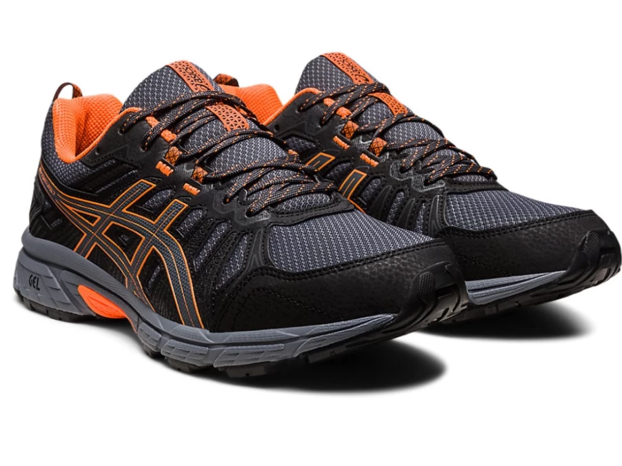 ASICS Men's GEL-Venture 7 Trail Running Shoes - Graphite Grey/Shocking Orange