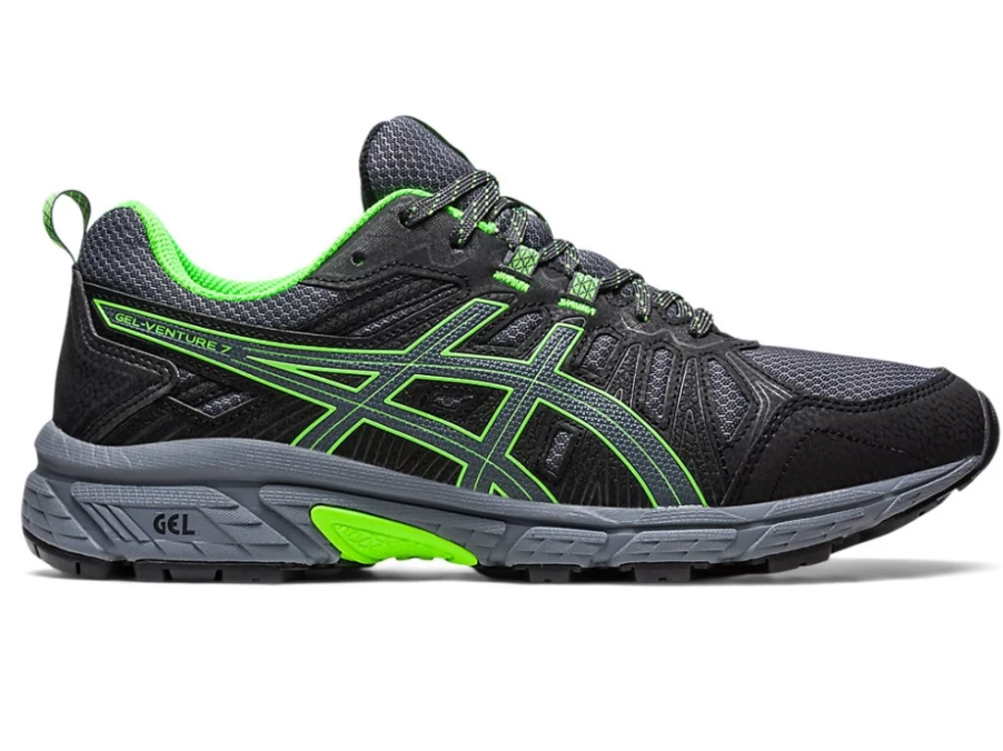 ASICS GEL-VENTURE 7 Men's Trail Running Shoes - Graphite Grey/Green Gecko